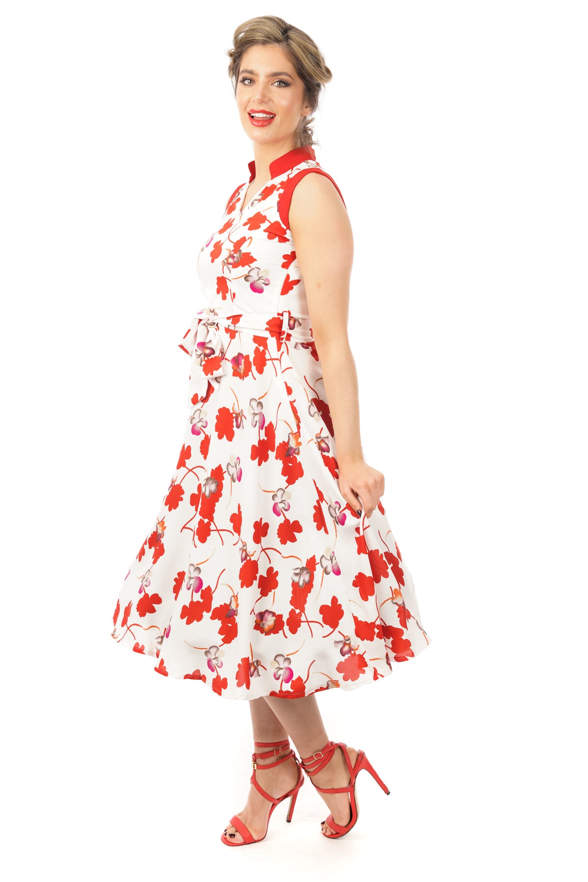 Retro Vintage inspired 1950's Midi Floral Dress - Pack of 10